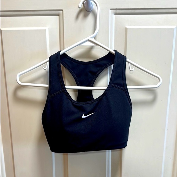 Nike Black Racerback Sports Bra Medium Support - Picture 1 of 5